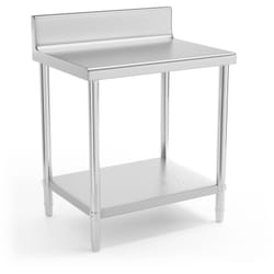 Royal Catering - Table Inox Professionnelle Adossée Plan De Travail Avec Étagère 8060 cm 190 kg