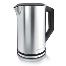 Arendo ELEGANT bouilloire 1,5 L 2200 W Noir, Acier inoxydable