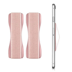 kwmobile Set 3x support autoadhésif pour smartphone - Accessoire doigt téléphone portable - Sangle poignée élastique dos smartphone
