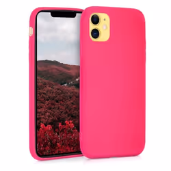 kwmobile Coque Compatible avec Apple iPhone 11 - Housse Protectrice pour Téléphone en Silicone rose fluo