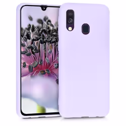 Coque de téléphone - kwmobile - Samsung Galaxy A40 - Silicone lavande - Protection intégrale - Souple
