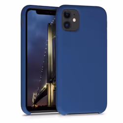kwmobile Coque Apple iPhone 11 - Coque pour Apple iPhone 11 - Coque de téléphone en silicone bleu marine 49724.116