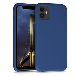 kwmobile Coque Apple iPhone 11 - Coque pour Apple iPhone 11 - Coque de téléphone en silicone bleu marine 49724.116