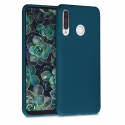 kwmobile Coque compatible avec Huawei P30 Lite - Housse de téléphone en silicone pétrole métallique