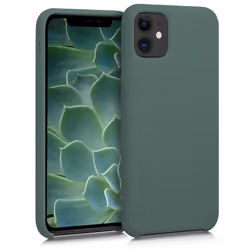 kwmobile Coque Apple iPhone 11 - Coque pour Apple iPhone 11 - Coque de téléphone en silicone vert sapin 49724.166