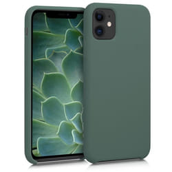 kwmobile Coque Apple iPhone 11 - Coque pour Apple iPhone 11 - Coque de téléphone en silicone vert sapin 49724.166