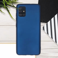 Coque - kwmobile - Samsung Galaxy A51 - Silicone bleu métallisé - Protection contre saleté - Souple