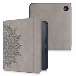 Kwmobile - 56579.04 - Etui Compatible avec Kobo Libra 2 Coque - Etui a Rabat magnetique tabletteeReader Similicuir - Gris