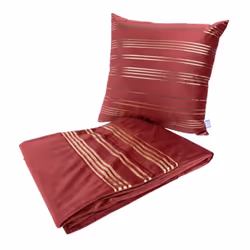 Ensemble Coussin & Plaid Prisma III 130x170cm Rouge
