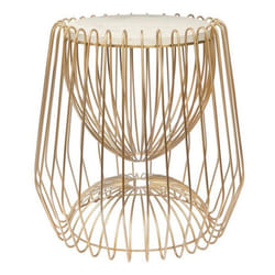 Table d'appoint ronde design en marbre et fer, facile à entretenir