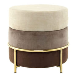 Pouf Design en Velours Matilda 48cm Marron
