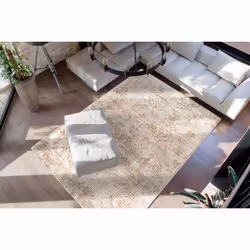 Padiro Puerto 225 Intérieure Tapis de sol Rectangle Viscose Beige, Crème