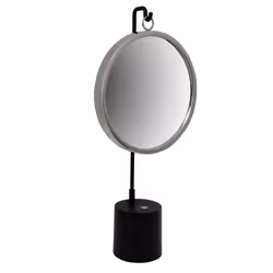 Miroir à Poser Rond Eleganca 65cm Noir & Argent