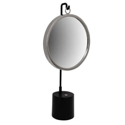 Miroir à Poser Rond Eleganca 65cm Noir & Argent