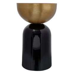 Cache-Pot Fait Main Support 59cm Or & Corail