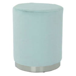 Tabouret Confortable et Polyvalent en Velours avec Socle Inoxydable