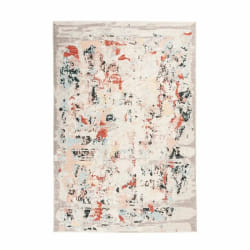 Tapis vintage abstrait en polyester, multi couleurs et tailles