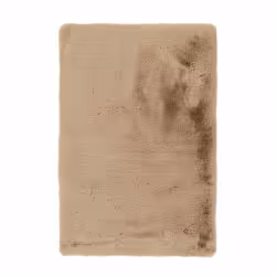 Tapis de Bain Moelleux Beige Antidérapant - Lavable, Chauffage Sol OK