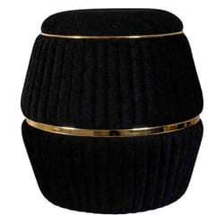 Tabouret confort en bois de peuplier noir ou blanc, entretien facile