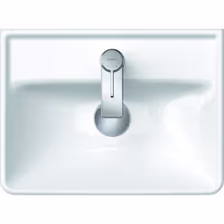 Duravit d-neo lavabo 45x33.5x13cm 1 trou pour robinetterie rectangle céramique blanc