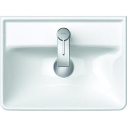 Duravit d-neo lavabo 45x33.5x13cm 1 trou pour robinetterie rectangle céramique blanc