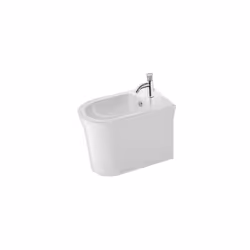 Duravit White Tulip 1x stand bidet dos au mur largeur 370 mm x profondeur 580 mm avec débordement avec trou de robinet banc y ...