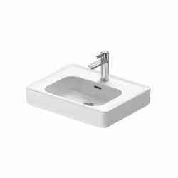 Lavabo céramique couleur blanche matériau céramique sanitaire dimensions 650 × 480 × 110 mm à placer sur le plan poli, face a ...