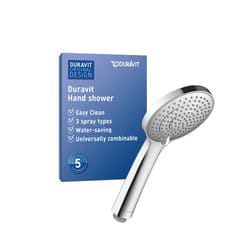 Pommeau de douche Universal 11 cm 3 jets chromé blanc