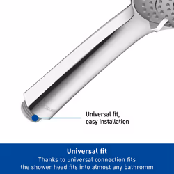 Pommeau de douche Universal 11 cm 3 jets chromé blanc