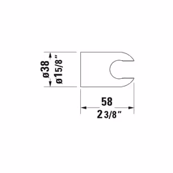 Duravit Support de douchette Chromé brillant 38x58x38 mm - UV0620001010