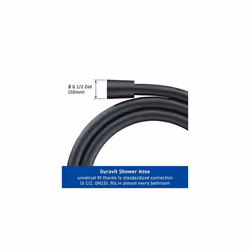 Flexible de douche Universal 125 cm noir mat