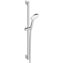 Pommeau de douche 3 jets type pluie flexible et barre chromé