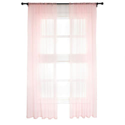 Woltu - 2 pièce Voilage Rideau en Voile paravent, pour Porte Fenêtre Balcon, 140x245 cm, Rose, VH5511rs-2