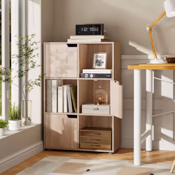 Description générale Découvrez une bibliothèque au style scandinave, parfaite pour tous les décors. Elle peut servir d'étagèr ...