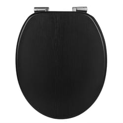 Abattant wc en bois mdf, Soft Close avec Frein de Chute, Siège de Toilette Antibactérien Charnières Zinguées, WS2883 - Woltu