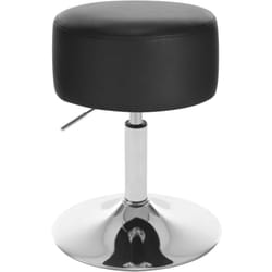 Tabouret de Bar Réglable en Hauteur Tabouret de cuisine en Similicuir Capacité de Charge 100 kg, Noir - Woltu