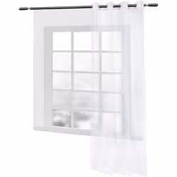 Information sur le produit: Fabriqué en 100% Polyester. effet transparent et souple. 8 oeillets en métal pour suspension. dia ...