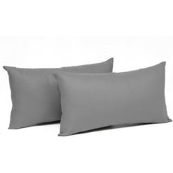 Woltu - Taies d'Oreillers 2 pièces en Coton, utilisé pour Maison, Bureau, Salon , 40x60cm Gris Foncé