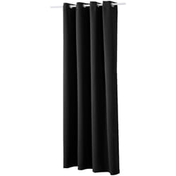 1 pièce Rideau occultant à œillets pour fenêtre Porte, Thermique Isolant, 135x175cm, Noir VH5879sz - Woltu