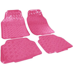 Woltu - Tapis de Sol Universel pour Voiture, Tapis de Voiture Look Aspect en Aluminium, Rose