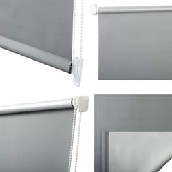 WOLTU 1x Store Enrouleur occultant, Isolant Thermique avec revêtement sans perçage, 110x210cm Gris, TR5700gr16