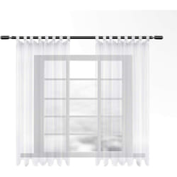 Lot de 2 Rideaux en Voile Transparents, Douceur d'intérieur pour Salon, 135x175cm, Blanc, VH5903ws-2 - Woltu