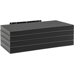 Woltu - Lot de 4 Étagère Murale Étagère Suspendue, Étagère Flottante en mdf, ‎Noir, 60x22, 9x3, 8cm