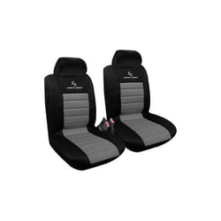 2 pièce Housse de siège de Voiture Universelle, Noir Gris AS7255-2 - Woltu