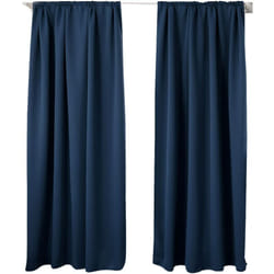 2 pièces Rideaux occultant, pour Maison intérieure pour fenêtre et Porte Isolant Thermique, 135x175cm, Bleu Foncé VH5882dbl-2 - Woltu