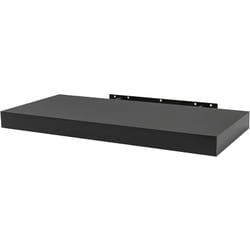 Woltu - tagère Murale en Bois Étagère Flottante pour Chambre à Coucher, Salle de Bain, Salon, Bureau, 40x22, 9x3, 8cm, Noir