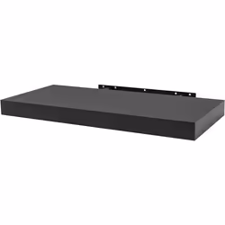 WOLTU Étagère Murale en Bois Étagère Flottante pour Chambre à Coucher Salle de Bain Salon Bureau50x22.9x3.8cmNoir