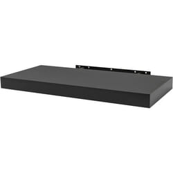 WOLTU Étagère Murale en Bois Étagère Flottante pour Chambre à Coucher Salle de Bain Salon Bureau50x22.9x3.8cmNoir