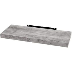 Woltu - tagère murale cube en bois mdf, Étagère pour livres-CD-DVD, Étagère à fixation invisible, 110x22, 9x3, 8cm, Gris Chêne