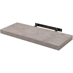 Woltu - tagère murale cube en bois mdf, Étagère pour livres-CD-DVD, Étagère à fixation invisible, 110x22, 9x3, 8cm, Ciment Clair